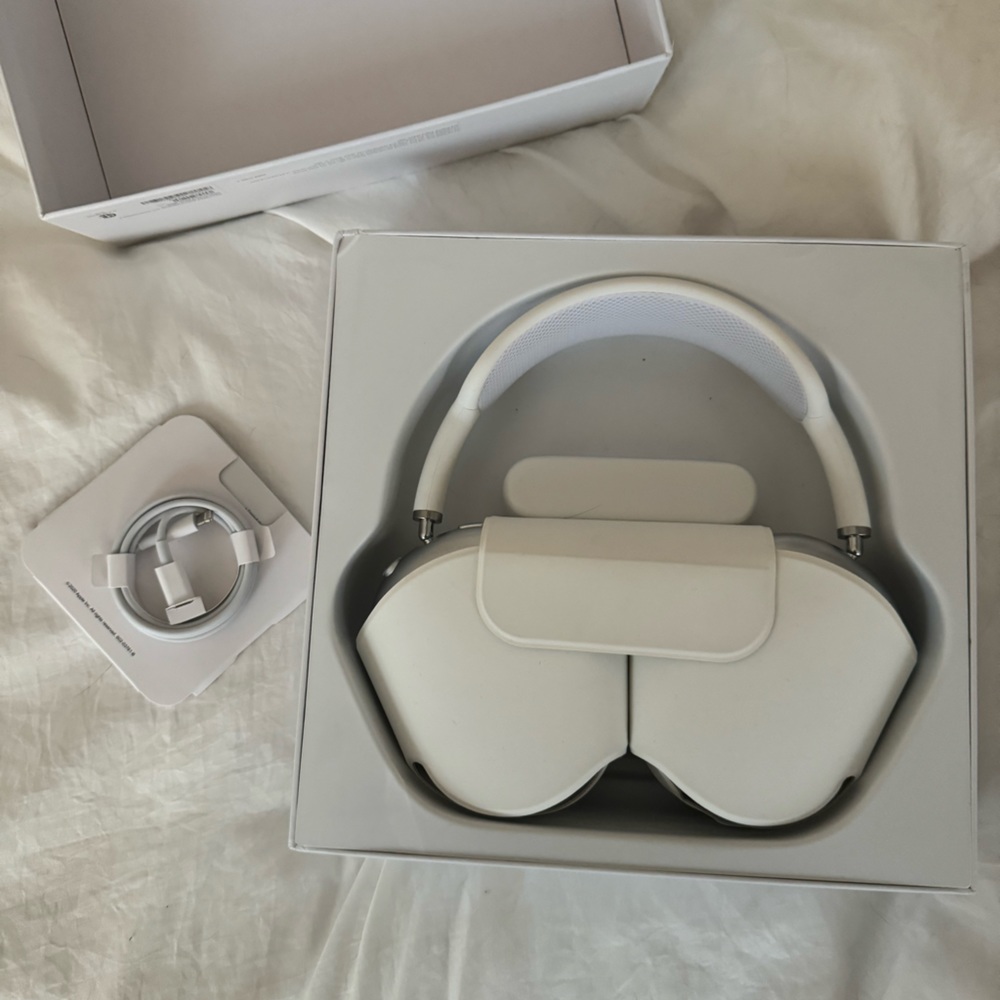 White Silver Headphones
